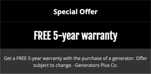 Free 5-year warranty